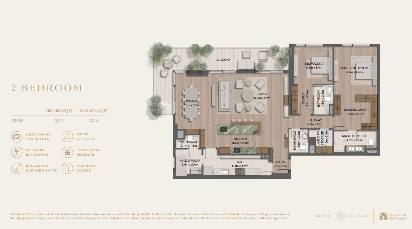 2 Bedrooms